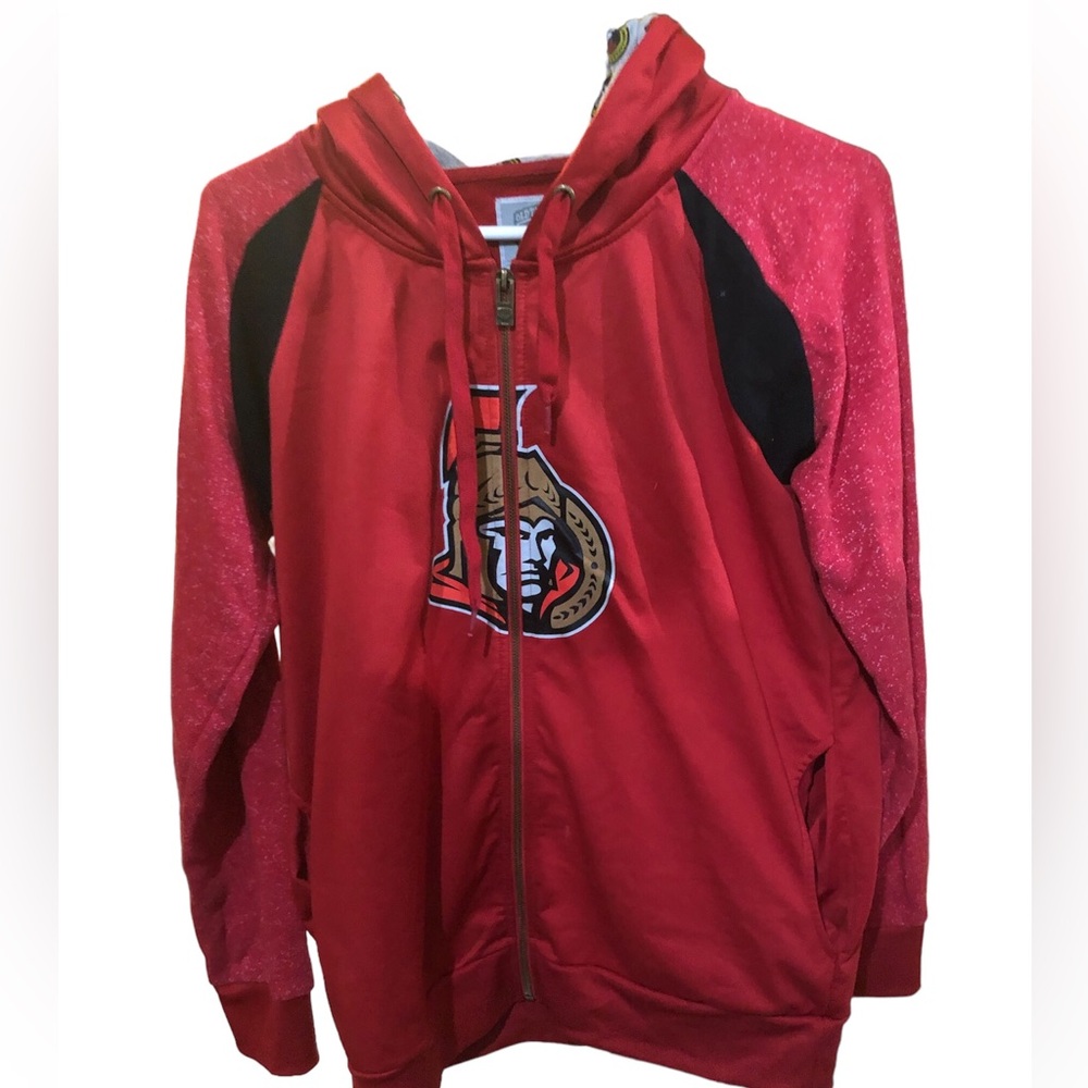 Old Time Hockey Newberry Collection Full Zip Women’s Hoodie NHL Large Ottawa Sen